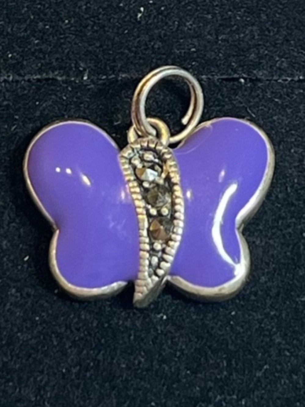 Sterling silver butterfly charm pendant. Cute. Feminine. Perfect gift!